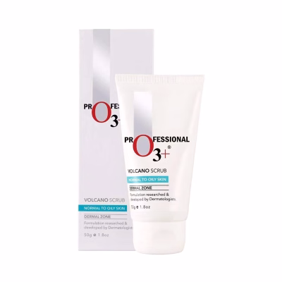 O3+ Volcano Scrub For Exfoliation, Deep Cleansing, Blackhead Removal And Pore Minimization (50G)