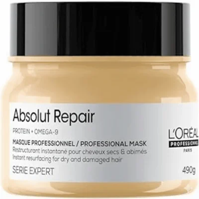 Loreal - Serie expert Absolut Repair Masque Gold Protein + Omega - 9 (490g)