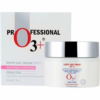 O3+ SPF 15  White Day Cream Sun Protection Formula for Normal to Dry, Pigmented Skin (50g)